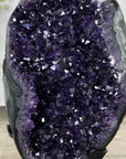 Deep Purple Amethyst Stone Geode Statement Piece on Stand - MWS3032