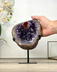 Natural Amethyst Geode with PseudoCalcite Formation - MWS2972