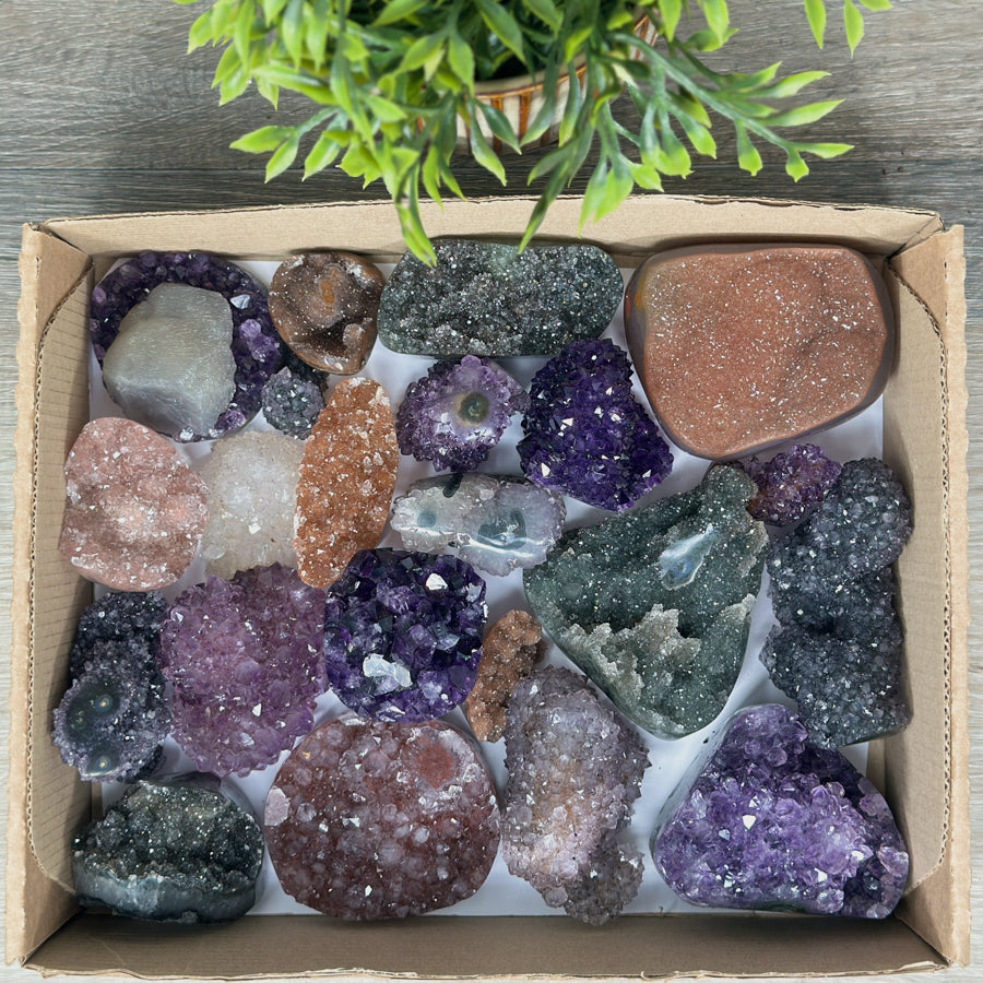 Wholesale Box of Hand-Polished Crystals – Perfect for Retail or Wholesale Buyers
