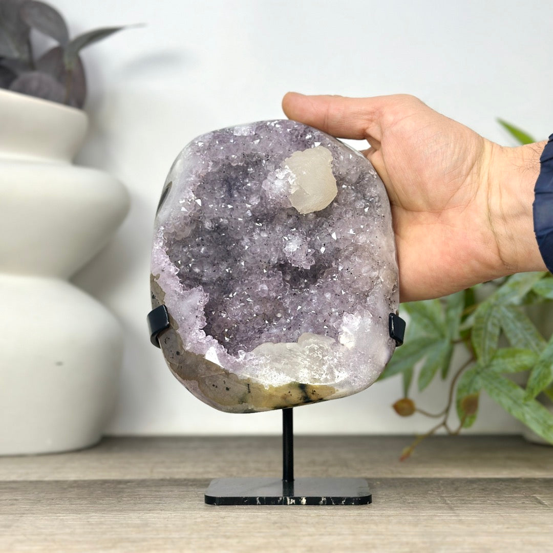 Natural Spirit Amethyst Cluster with Calcite Formations - MWS3292