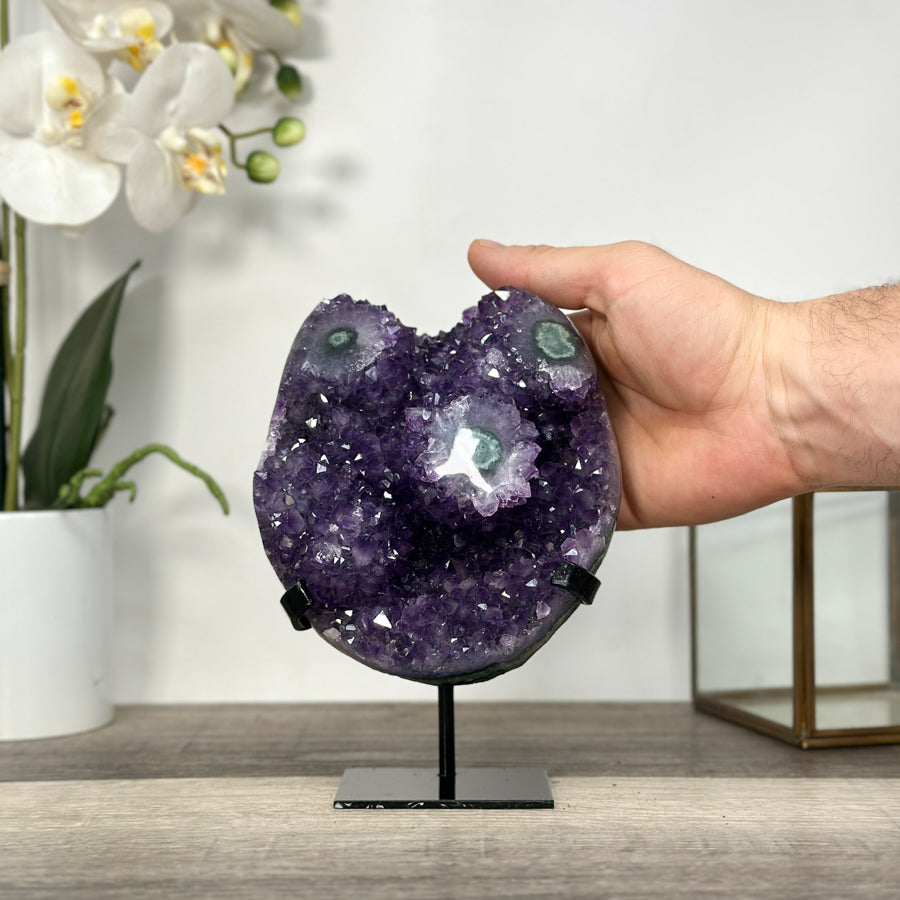 Uruguayan Amethyst Cluster with Stalactite Crystal Formations - MWS2687