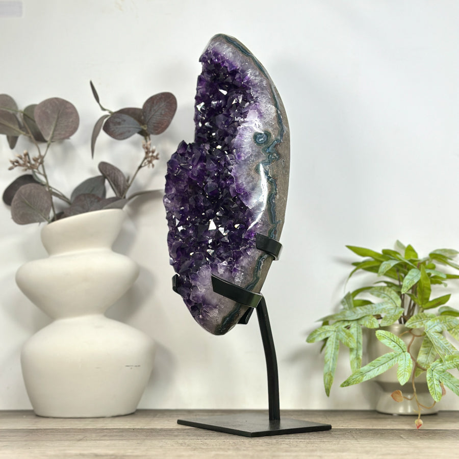 Unique Natural Uruguayan Amethyst Geode Statemen Piece - MWS3225