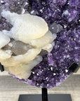 Unique Natural uruguayan amethyst with Calcite & Black Hematite Inclusion - MWS3280
