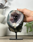 Natural Agate Geode with Beautiful Quartz Crystal Interior - MWS3216