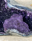 Natural Amethyst Geode with Calcite Crystal Formation - STGE0053