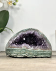 Amethyst & Green Jasper Stone Geode from Uruguay - STGE0021