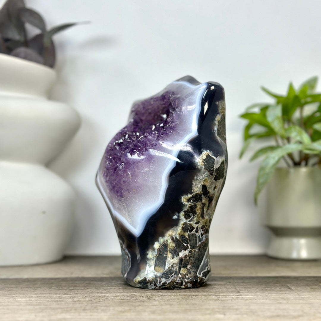 Uruguayan Amethyst &amp; Quartz Arte Statement Piece - CBP1394