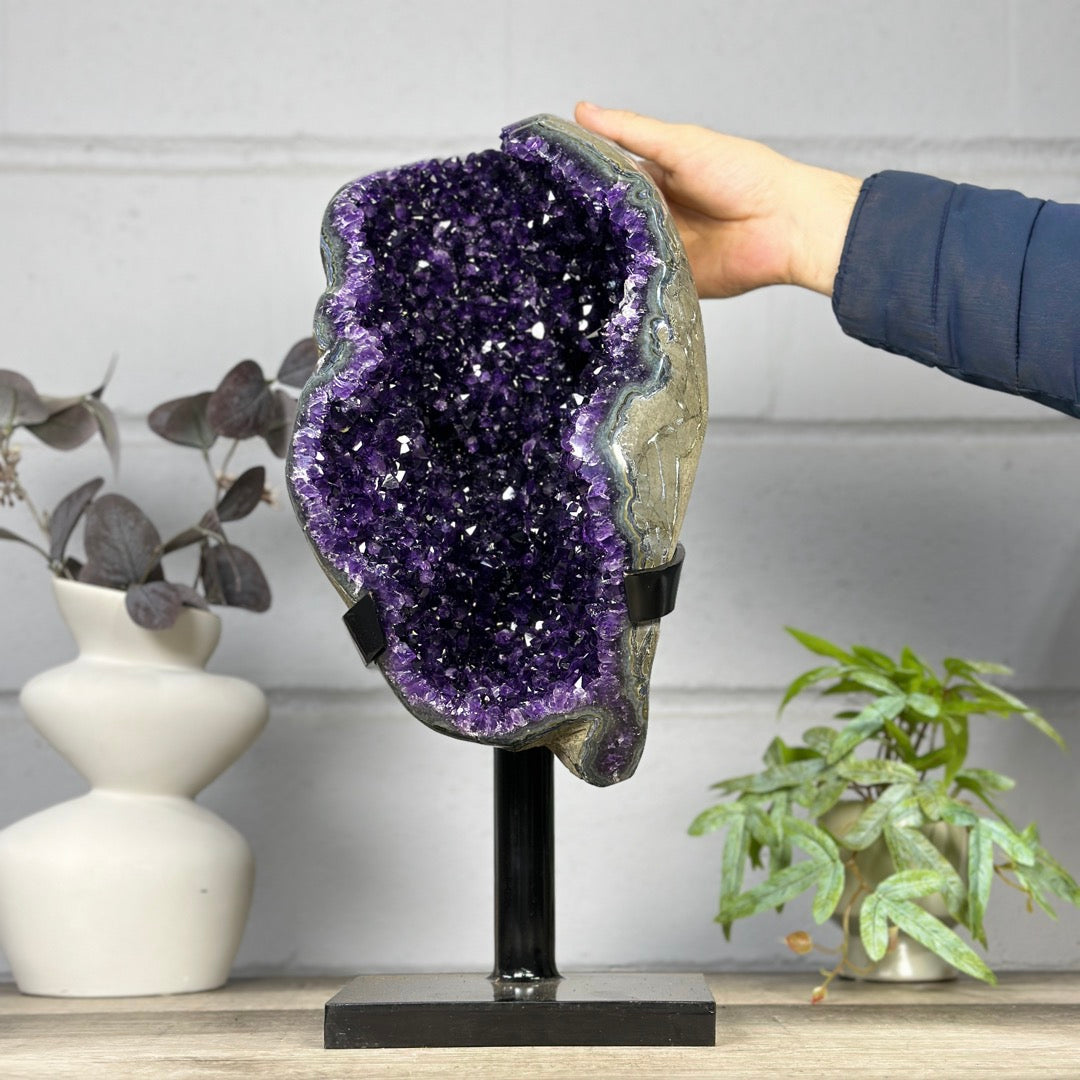 XXL Unique Natural Top Quality Amethyst Geode Statement Piece - MWS3282