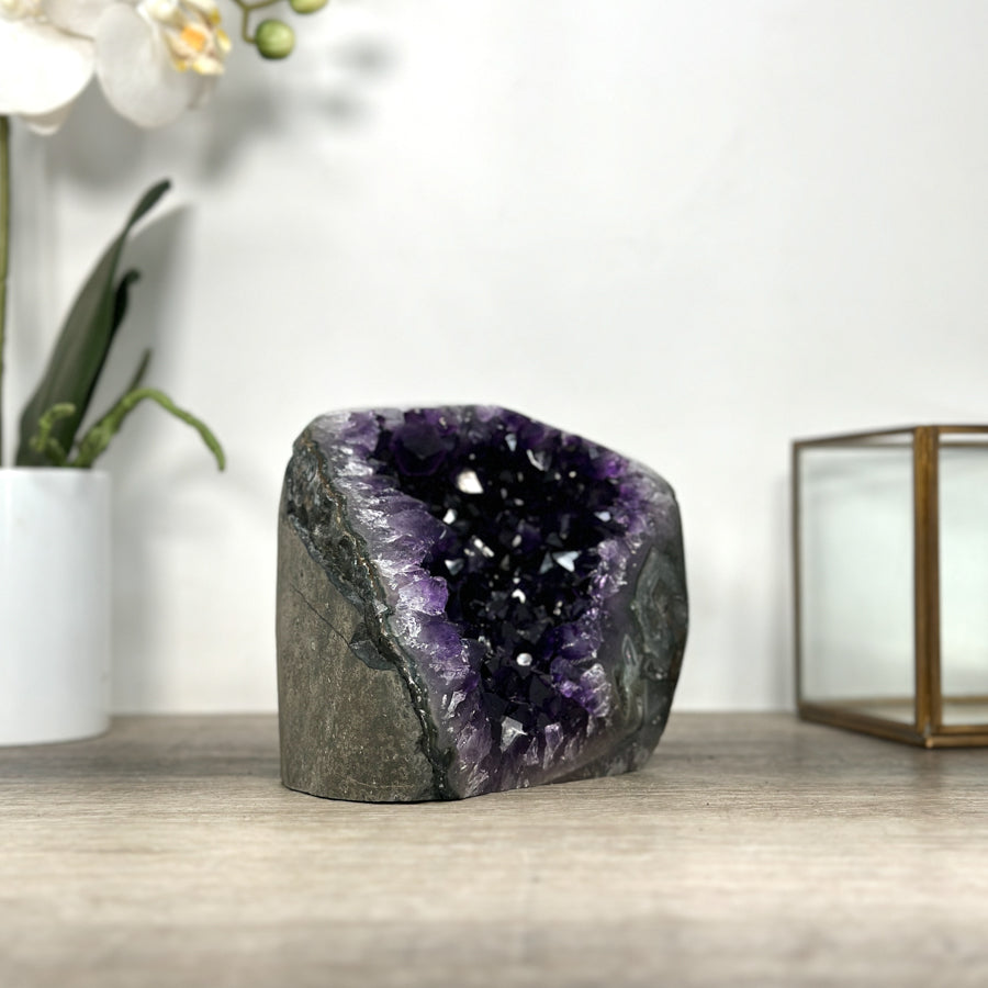 Amethyst Geode Crystal Cluster with Deep Purple Points - CBP1221