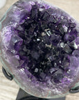 Deep Purple Amethyst Geode with Green Jasper Shell - MWS2174