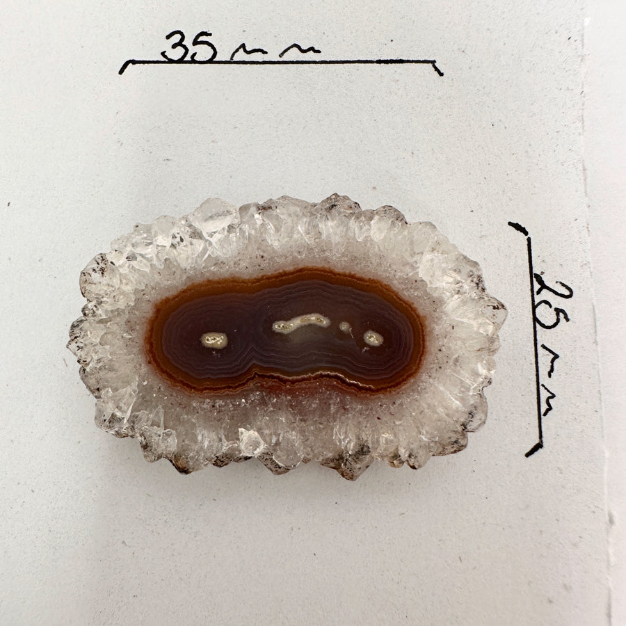 Amethyst &amp; Quartz Stalactite Slices Set - Natural Crystal for Handmade Jewelry - STS0069