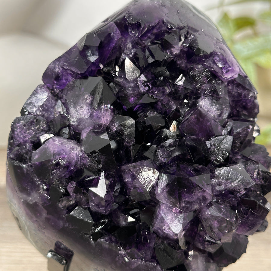 Top Grade Natural Amethyst Specimen on Metal Stand - MWS3160