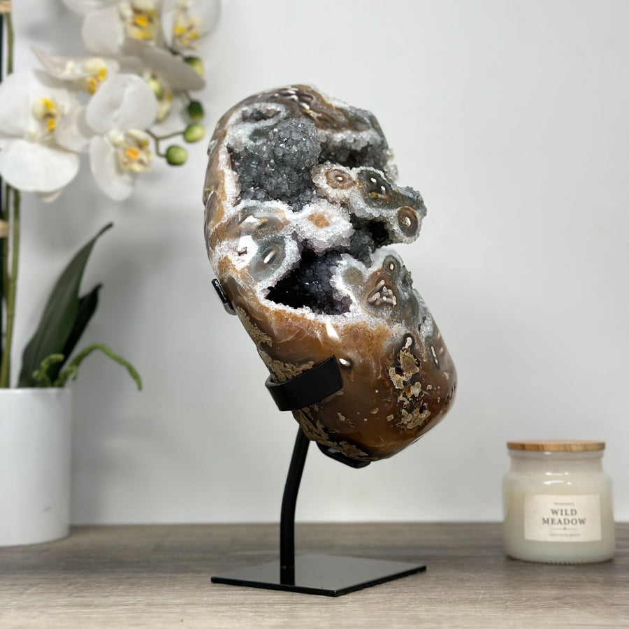 Stunning Large Quartz &amp; Agate Crystal full of Stalactite Formations - MWS2075