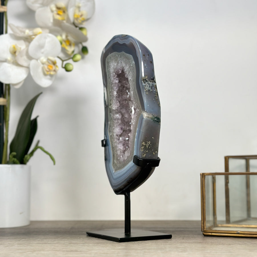 Blue Banded agate &amp; Amethyst Stone Portal