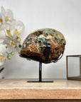 Natural Green Jasper Geode with Beautiful Calcite Specimen - MWS2085