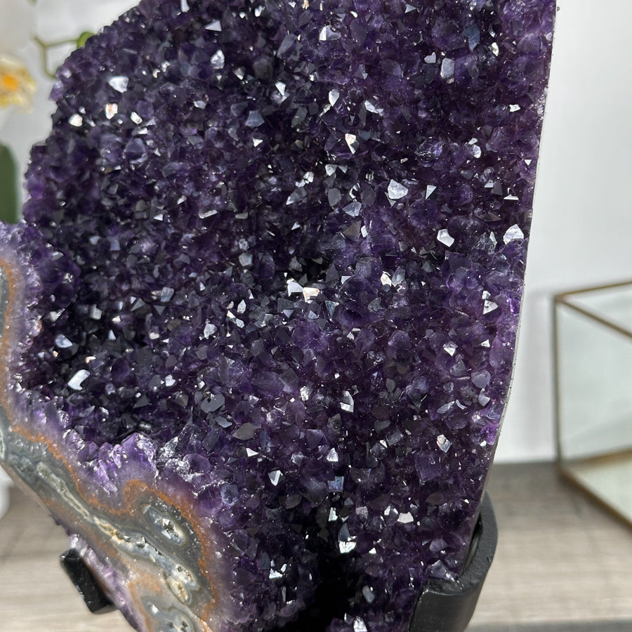 Amethyst Geode with Deep Purple Crystals and Natural Banding - MWS2934