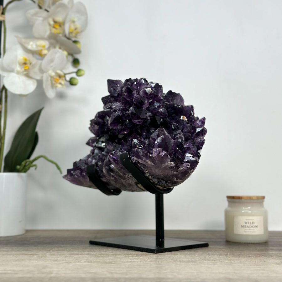Beautiful Natural Amethyst Stalactite Formation with Large Crystals - MWS2081