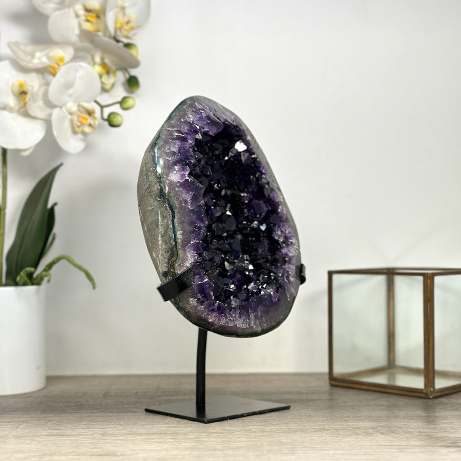 Large Natural Amethyst Stone Crystal Geode - MWS2465