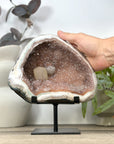 Unique Natural Jasper Geode with Orande Quartz interior and Calcite Formation - MWS3165