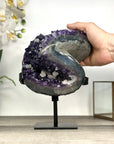 Natural Amethyst Geode with Deep Purple Crystals – Unique Mineral Display Piece - MWS2818
