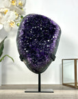 Amethyst Crystal Cluster on Stand - Deep Purple Mineral Specimen for Home Decor - MWS2617