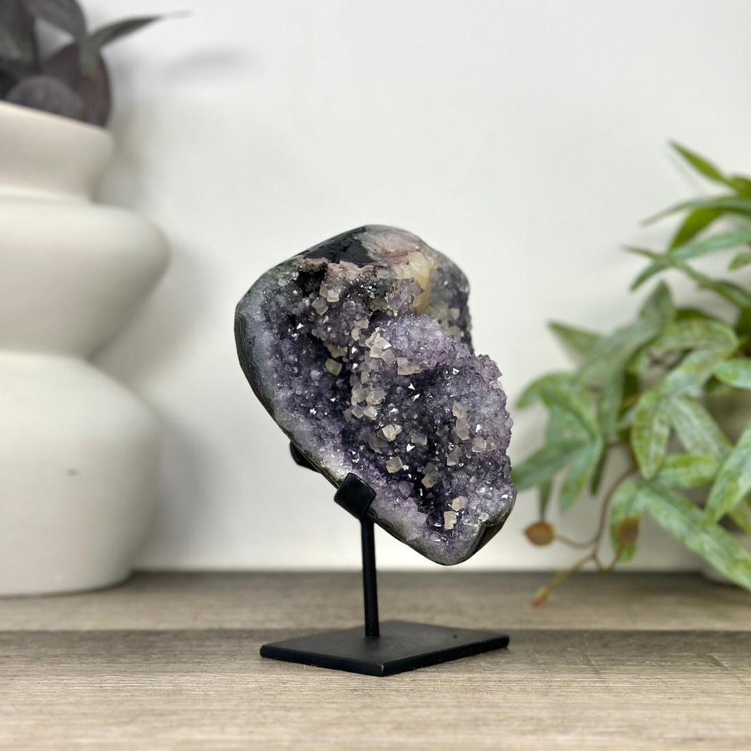Uruguayan Amethyst Specimen with Calcite Formations - MWS3291