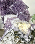 Natural Amethyst Cluster with Calcite Formation Covered with Sugar Crystals - CBP1423