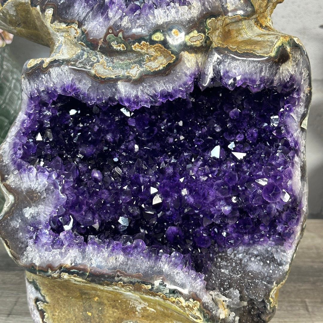 Natural XXL Double Self Standing Amethyst Geode from Uruguay - CBP1408