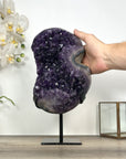 Large Uruguayan Amethyst Stone Cluster on Stand - MWS3033