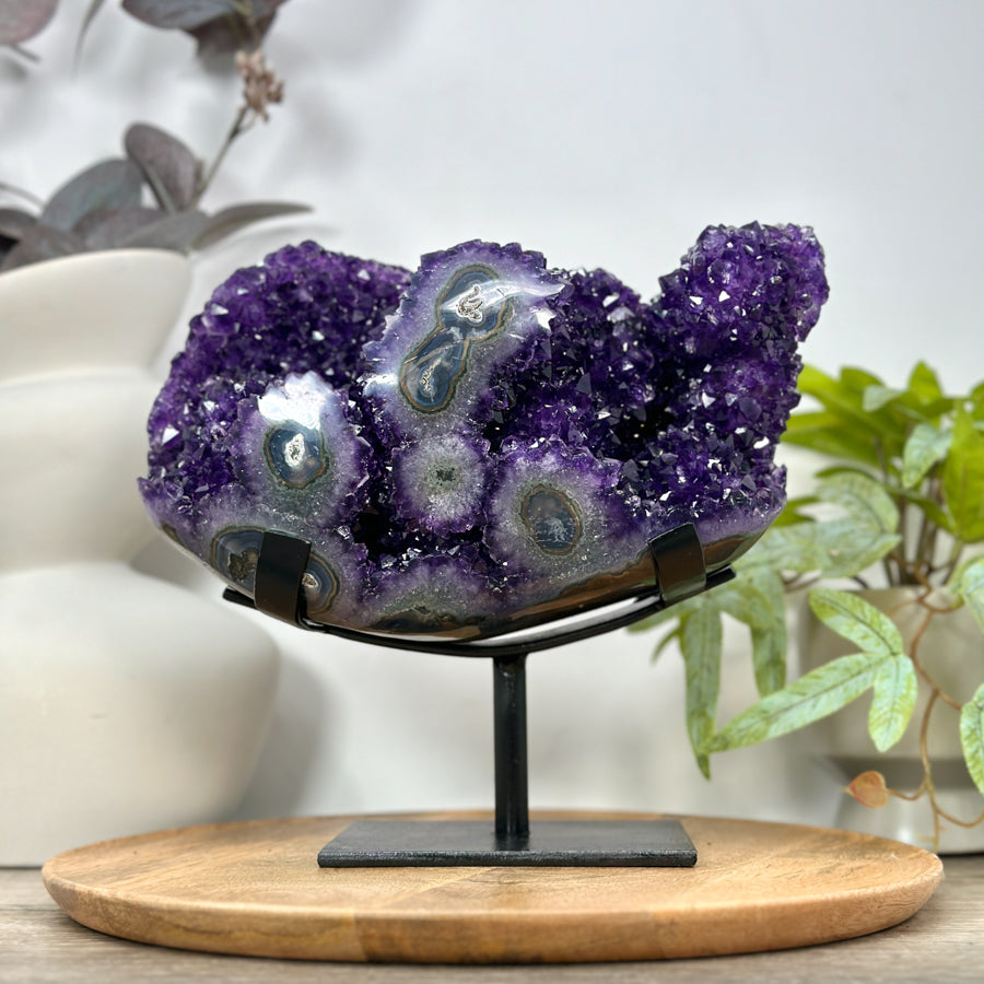 Unique Natural Amethyst Specimen with A+ Grade Crystals &amp; Stalactite Formations - MWS3103