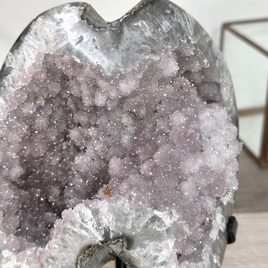 Amethyst Geode with Sugar Sparkling Crystals - MWS2691