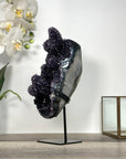 Amethyst Crystal Cluster on Stand - Deep Purple Sparkling Crystals - MWS2645