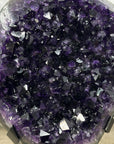 Large Natural Amethyst Geode on Metal Stand - MWS3199