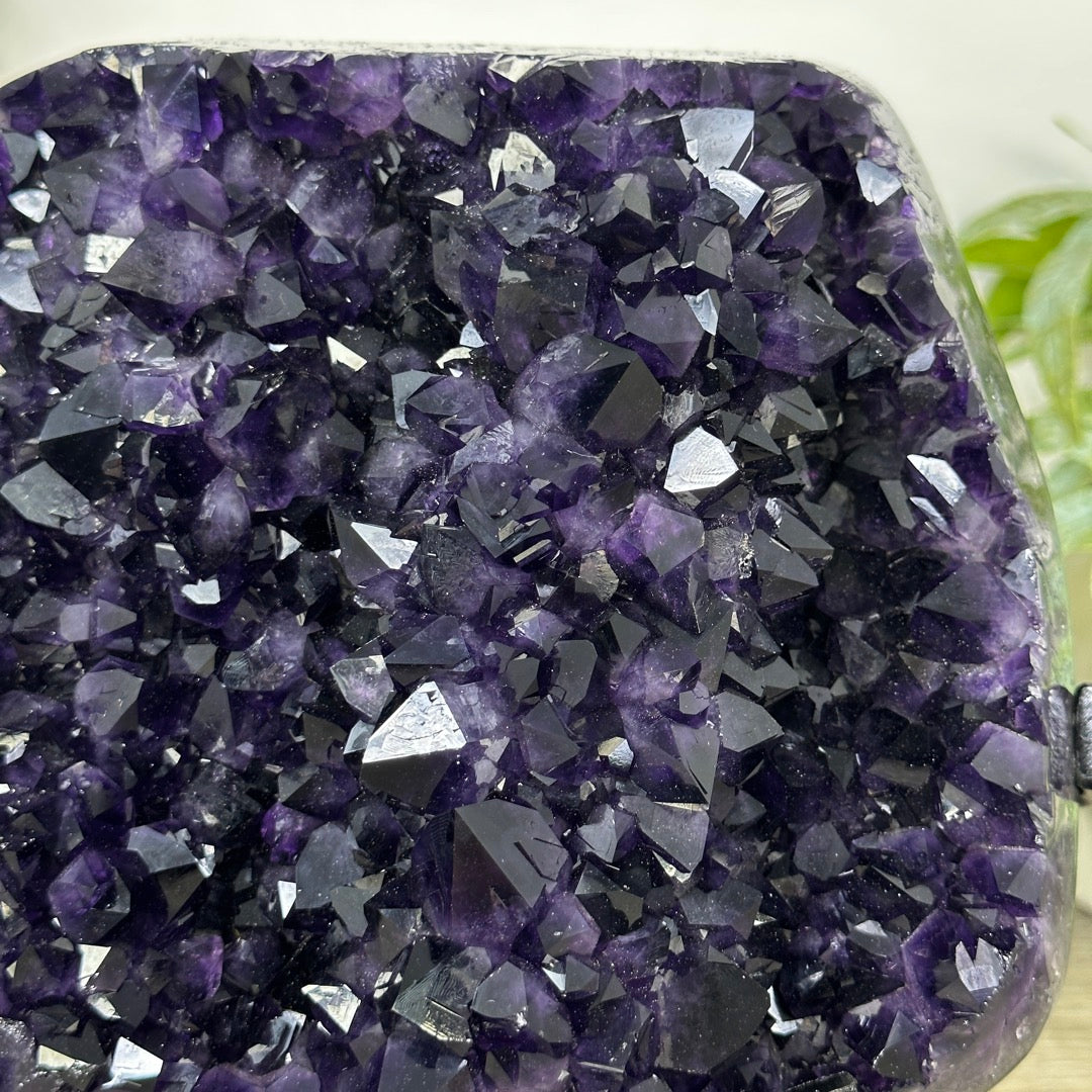 A Grade Natural Amethyst Crystal Specimen on Metal Stand - MWS3393