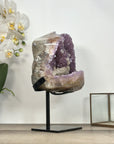 Natural Amethyst Geode with Calcite Crystals Inclusions - MWS2960