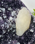 Natural Amethyst Cluster with Large Calcite Specimen - MWS3134