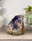 Natural Amethyst & Jasper Stone Geode from Uruguay - STGE0094