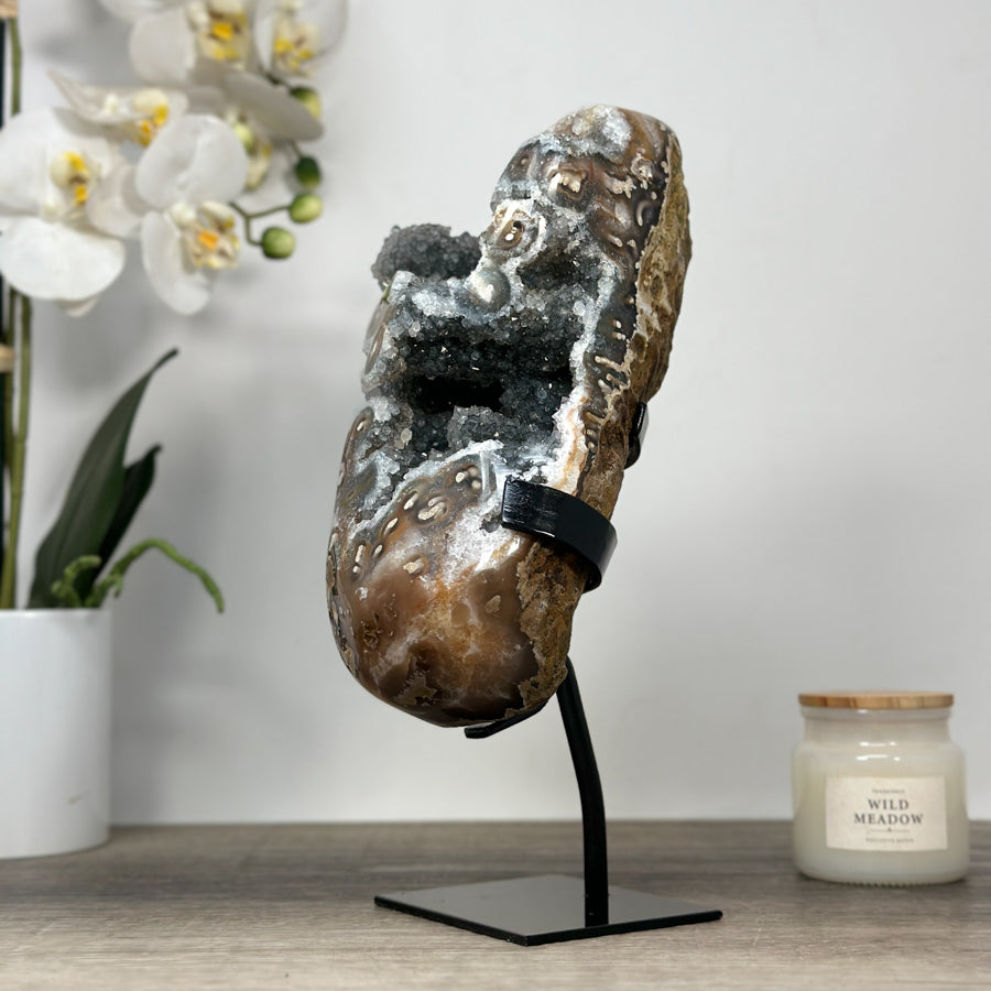 Stunning Large Quartz &amp; Agate Crystal full of Stalactite Formations - MWS2075