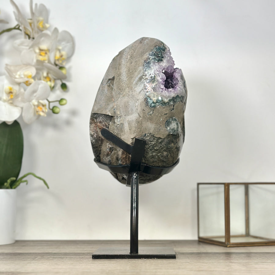 Natural uruguayan Amethyst Geode with Unique Stalactite Formations - MWS2961