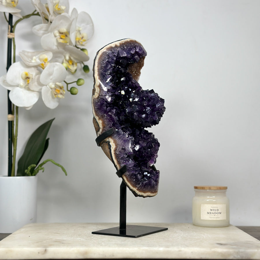 Natural Top Grade Amethyst Cluster with Jasper Matrix - MWS2043