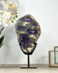 Unique Amethyst & Agate Polished Slice - MWS2323