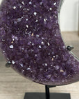 Amethyst & Agate Moon Carving - Stand Icnluded - MWS2575
