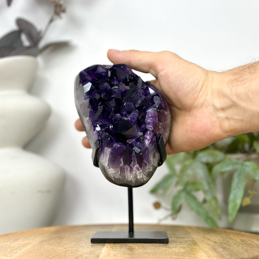 Top Quality Natural Amethyst Crystal Cluster on Stand - MWS3257
