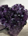 Amethyst Stone Heart with Large Deep Purple Crystals - HST0318