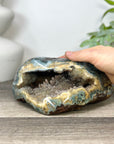 Natural Quartz & Jasper Geode with Micro Stalactites Formations - STGE0039