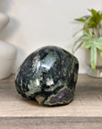 Natural Amethyst Geode with Green Jasper Shell - STGE0092