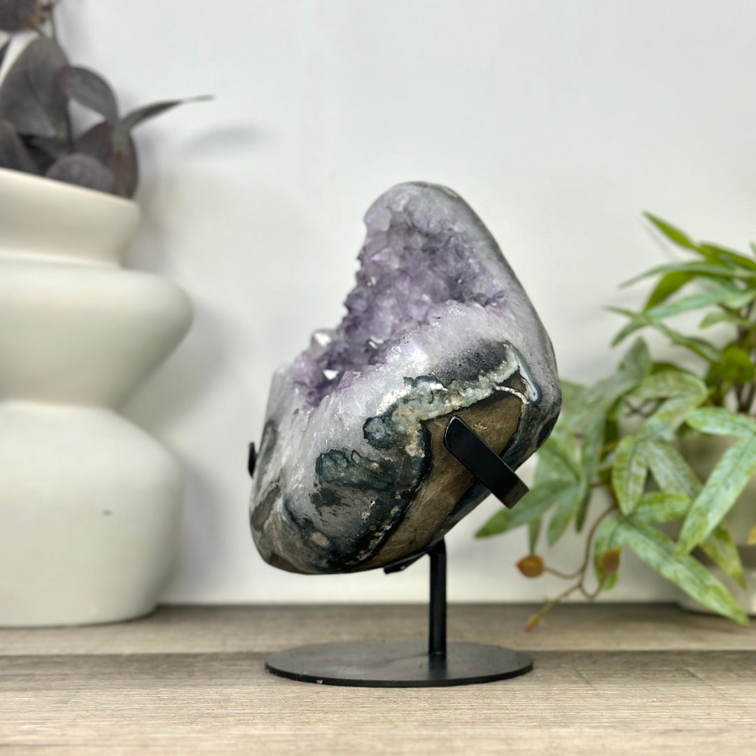 Natural Uruguayan Quartz Specimen on Stand - MWS3300