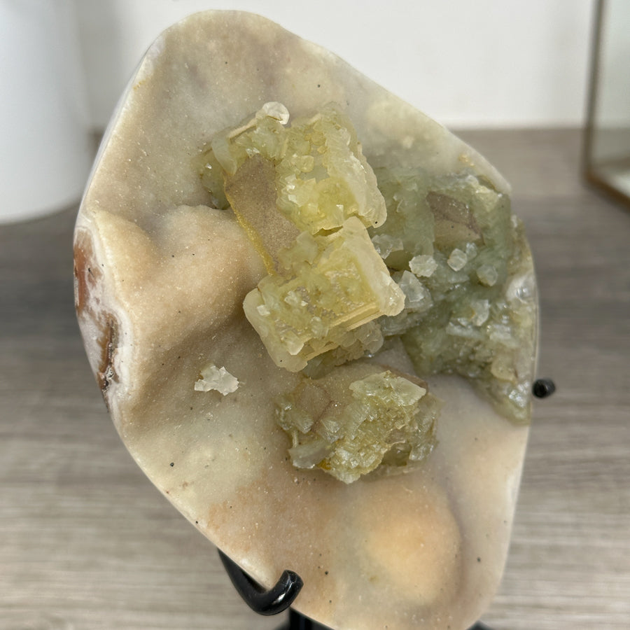 Natural Quartz Druzy With Calcite Specimen - MWS2519