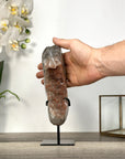 Orange Tone Quartz Crystal Specimen on Metal Stand - MWS2738