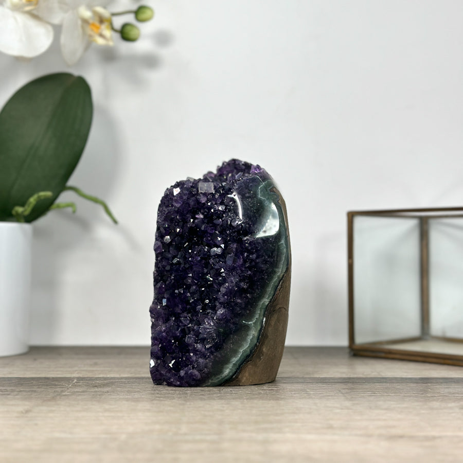 Natural Amethyst Cathedal with Green Jasper Matrix - CBP1288